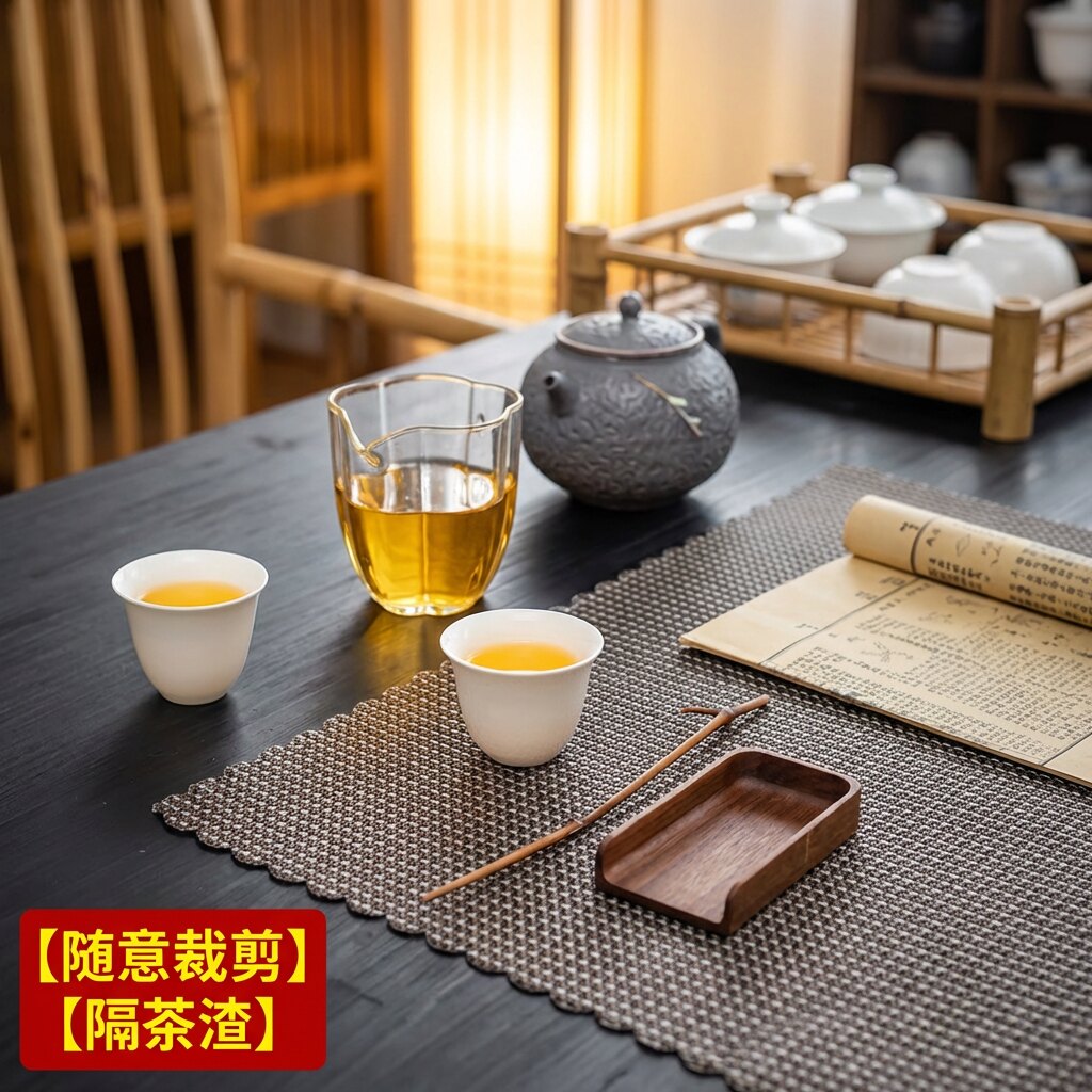 茗凯轩|吸水速干 新中式科技纤维茶席茶盘桌垫 隔茶渣耐脏易清洗