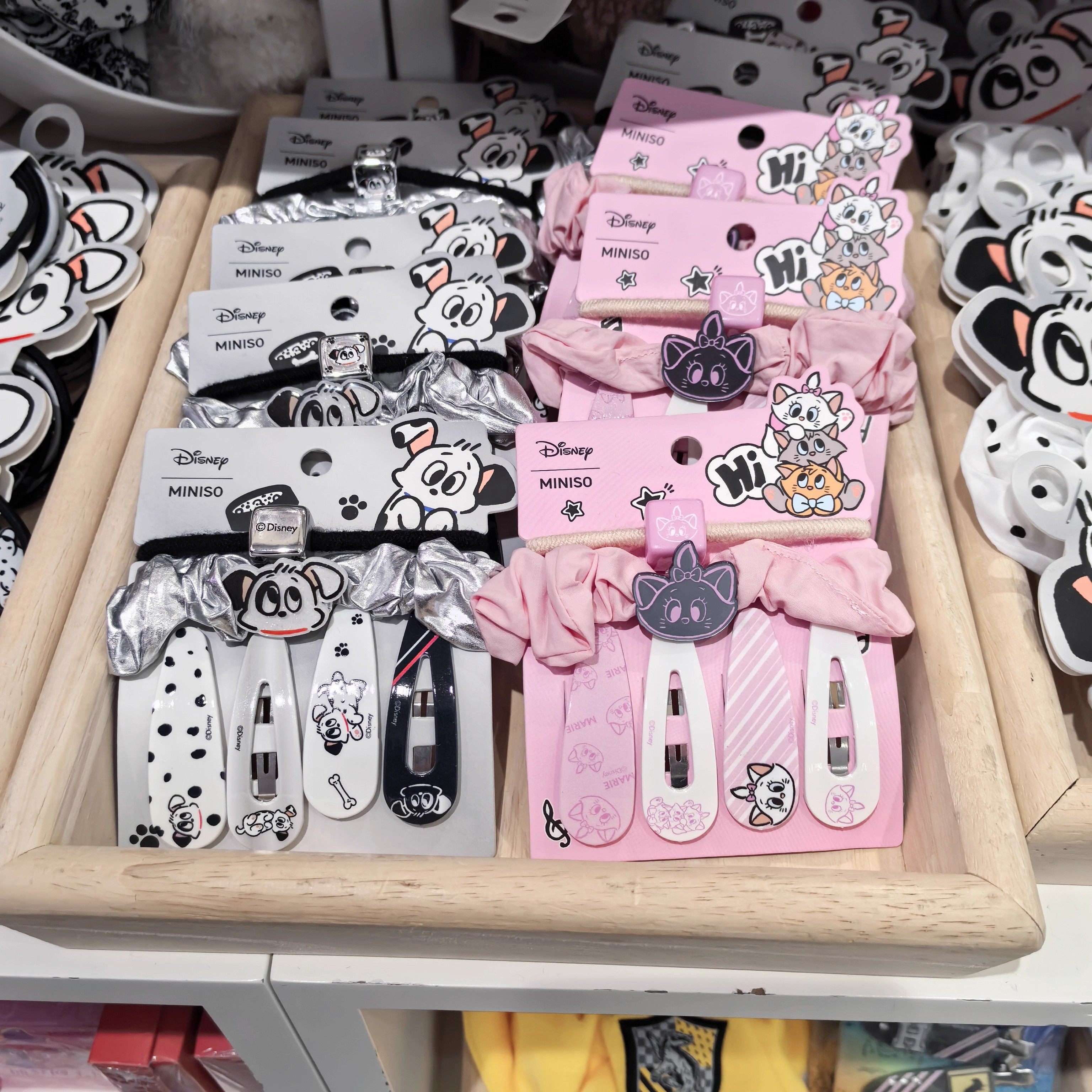 名创优品猫猫狗狗系骨头对夹发圈