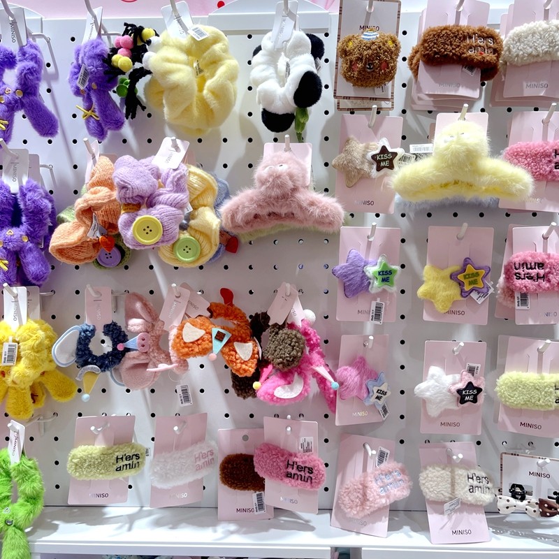 MINISO名创优品毛毛多巴胺眼睛星星绣字发爪夹爱心动物发圈兔头扎,饰品/流行首饰/时尚饰品新,发饰,淘宝优惠券,粉丝福利购,淘宝优惠卷