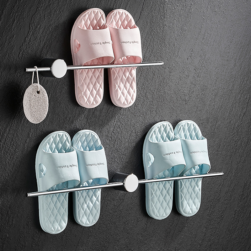 犇牌免打孔浴室全铜拖鞋架高端