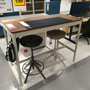 宜家代购伊朵森办公桌学习桌电脑书桌子工作台员工桌居家办公