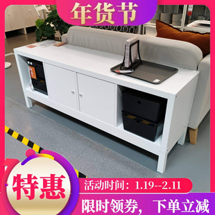 宜家代购IKEA卡莱克搁架单元置物架北欧风带门储物架电视柜现代