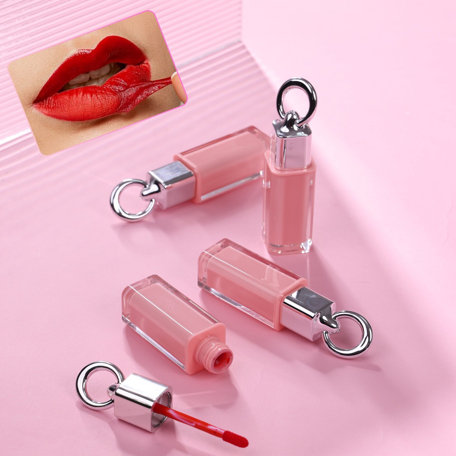 跨境无logo液体口红唇釉唇彩不掉色不沾杯染唇液唇蜜撕拉唇膜OEM