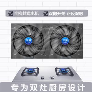 大风力铁双排风扇12寸换气扇厨房窗台油烟机连排气扇工业抽风机