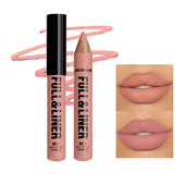 辣妹裸粉色口红笔欧美口棕丰唇妆自然修饰唇形木笔可削哑光唇线笔
