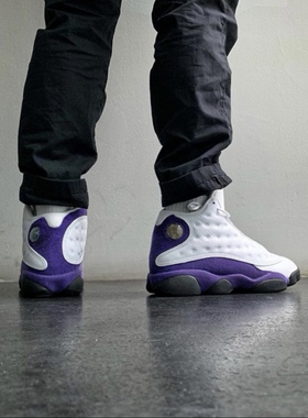 Air Jordan 13 AJ13 湖人白紫 LA 篮球鞋414571-105