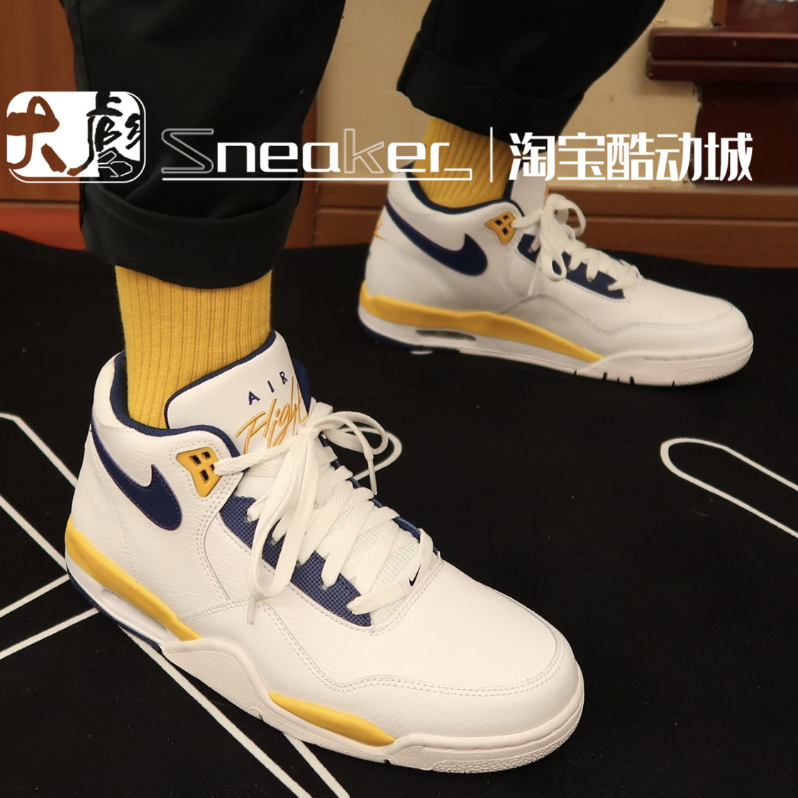 耐克Nike Air Flight Legacy 男子紫金湖人实战篮球鞋 BQ4212-102