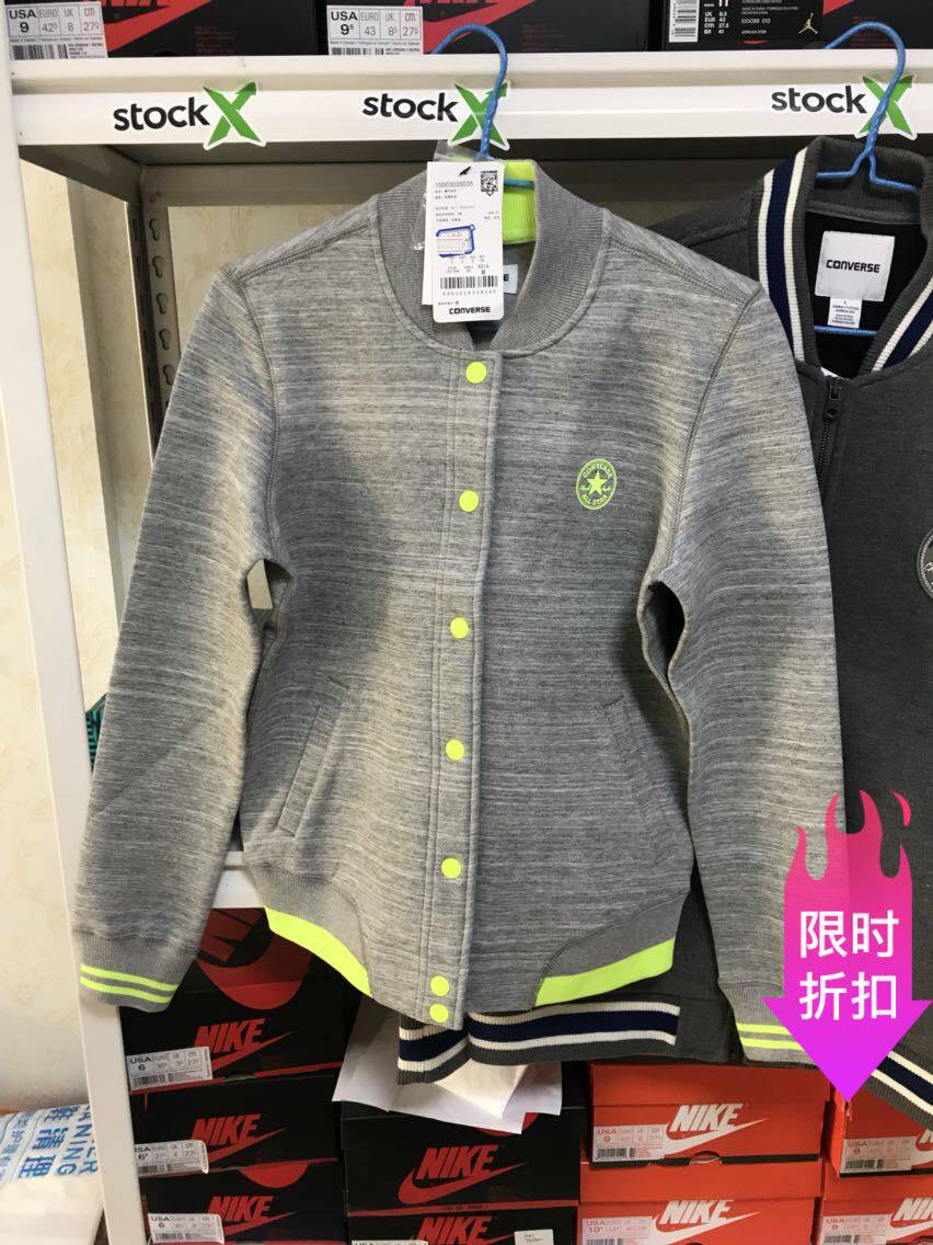 匡威女装2018秋季棒球服防风运动休闲夹克针织外套10003035035