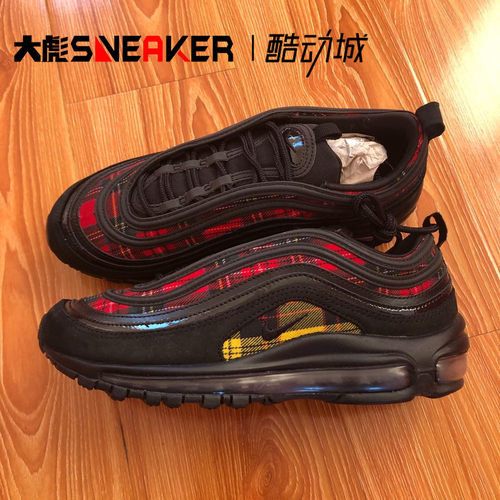 Nike Wmns Air Max 97子弹 SE苏格兰条纹女气垫跑鞋 AV8220-001