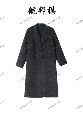 露露酱NN~高级感小众设计双面羊毛大衣西装领廓版BQJ23009