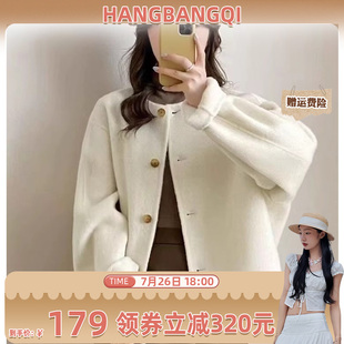 寬松小香風(fēng)高級(jí)感羊毛外套BQD25052424 航邦祺韓版 魚九九