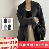 航邦祺宽松气质西装 衣橱直播间 领双面毛呢外套 所有女生