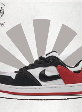 Nike耐克 SB Alleyoop 黑脚趾 低帮休闲板鞋 黑白红色 CJ0882-102