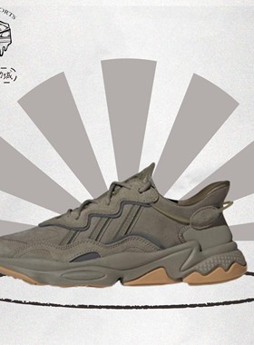 adidas originals Ozweego 运动休闲鞋  男女同款 橄榄绿色EE6461