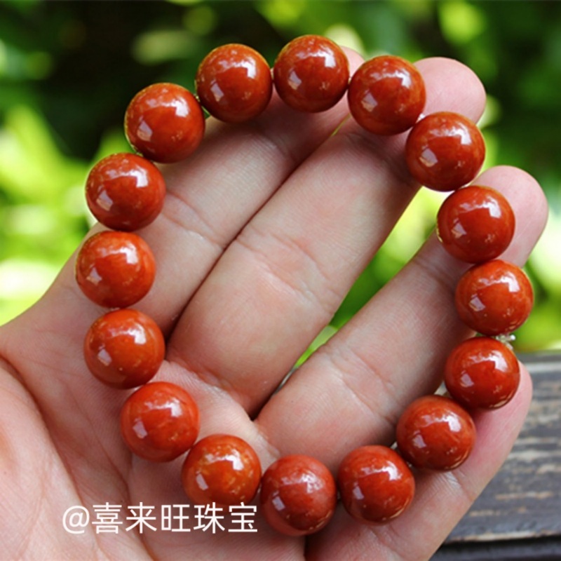 天然缅甸老坑翡翠冰种红翡暗红色圆珠子手串手链珠串项链玉石配饰,珠宝/钻石/翡翠,手链/手串,淘宝优惠券,粉丝福利购,淘宝优惠卷