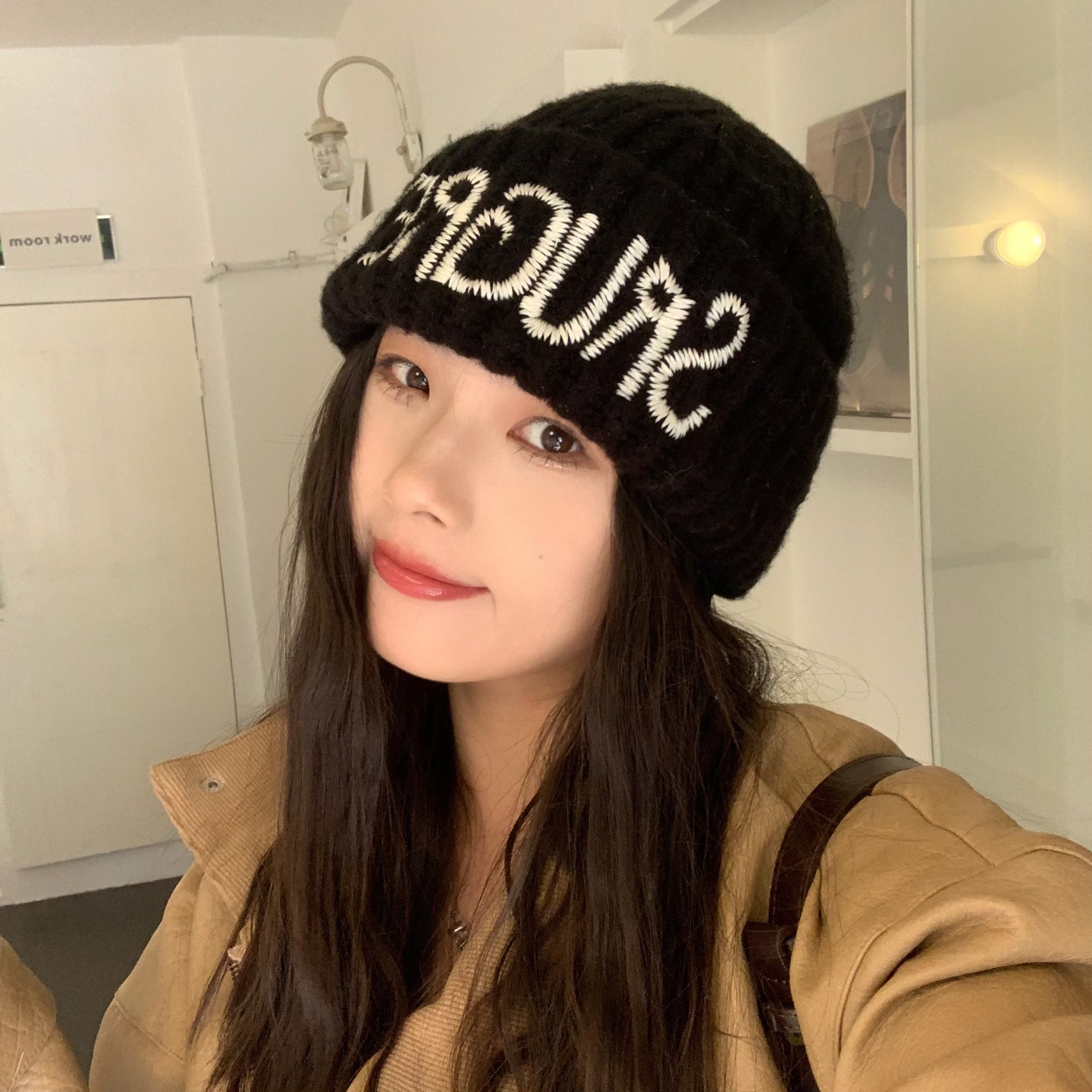 陈奶奶针织帽逛街街头男女秋冬