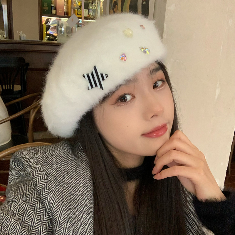 陈奶奶千禧甜美风贝雷帽女秋冬