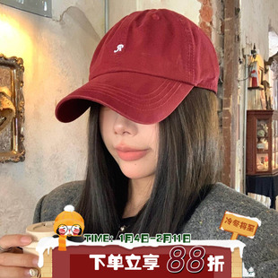 陈奶奶/南韩艺高~简约软顶刺绣棒球帽子女风显脸小休闲经典鸭舌帽