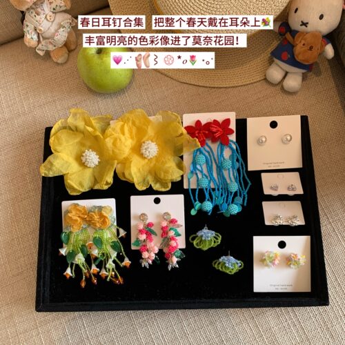 春日手作~陈奶奶花朵耳饰
