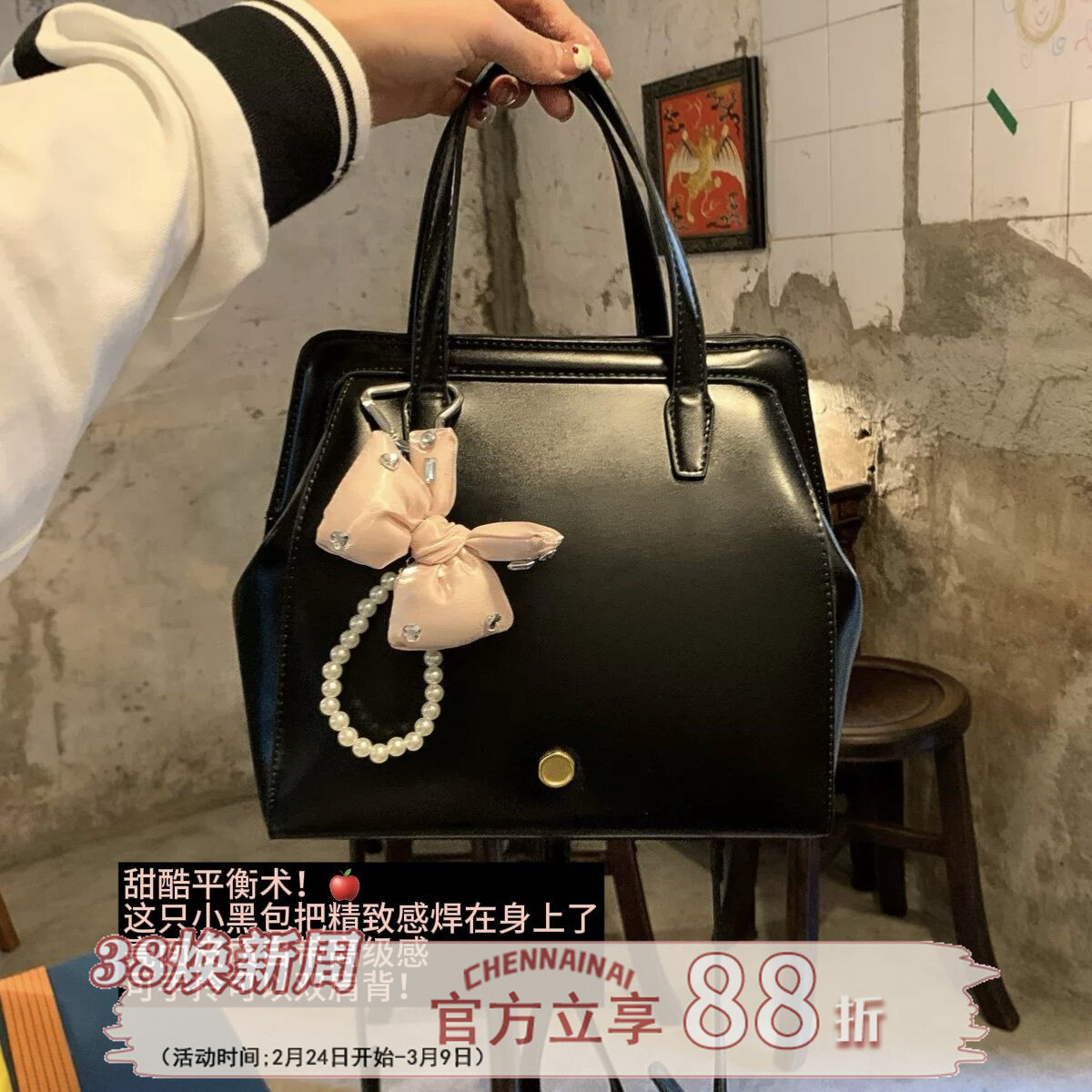 自带高级感!陈奶奶小众复古双肩包学院风双肩背包手提通勤质感包