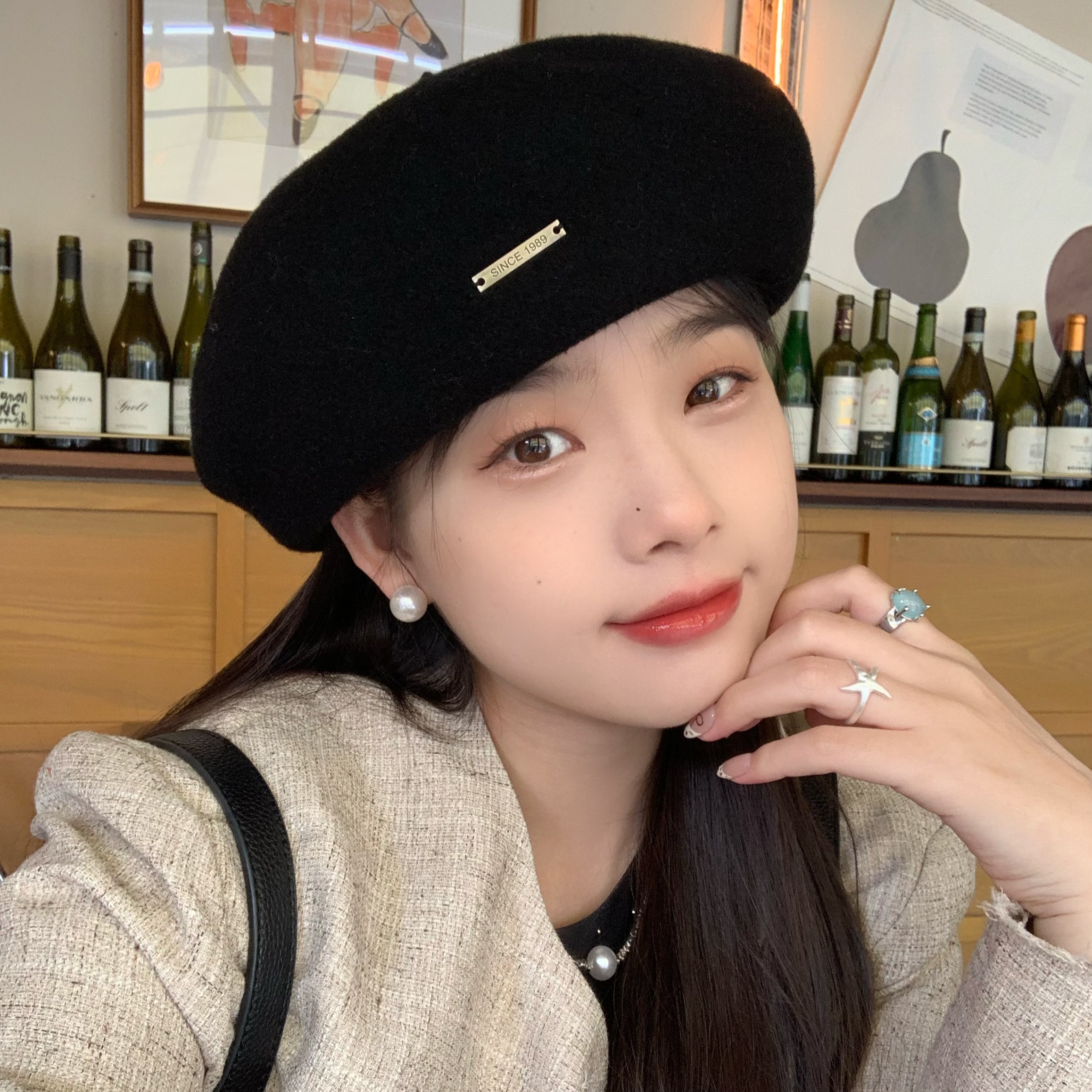 陈奶奶/高品质羊毛立体贝雷帽