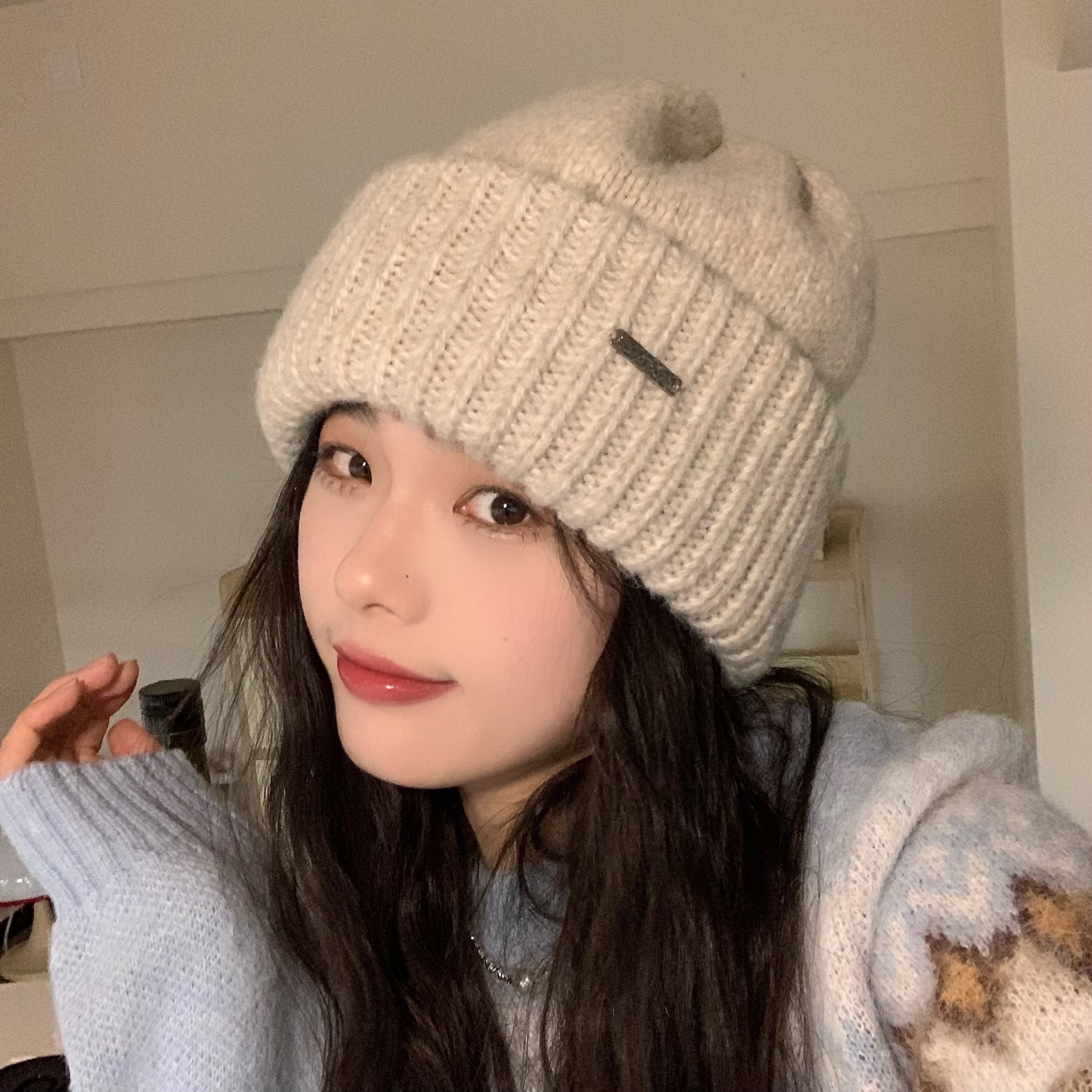 针织帽针织帽男女休闲秋冬