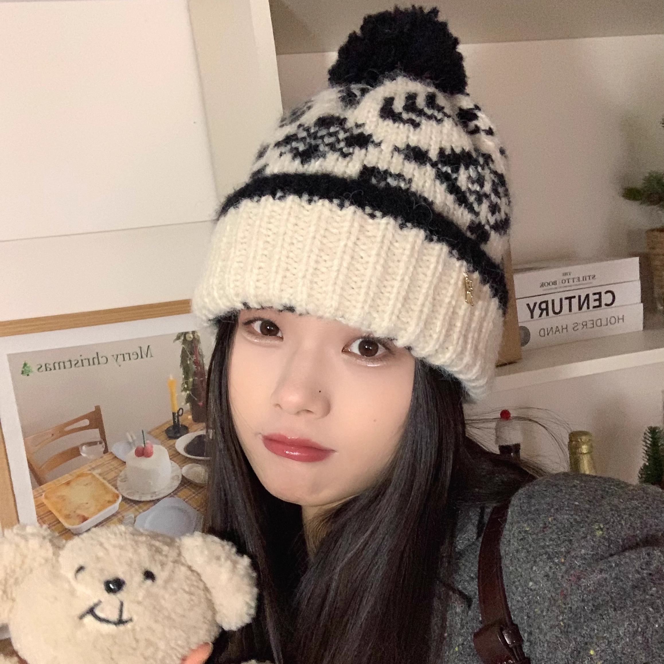 陈奶奶费尔岛风针织毛线帽