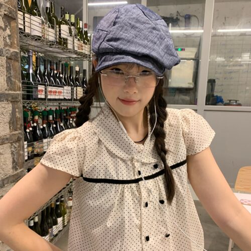 古早感陈奶奶牛仔蓝报童帽子女