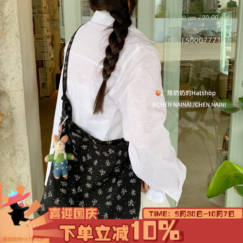陈奶奶韩系ins风碎花帆布包女