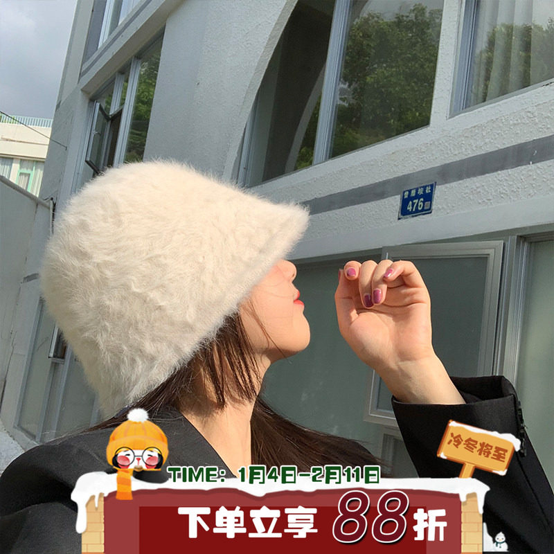 心动兔毛女孩~美翻水桶帽百搭渔夫帽女韩版盆帽保暖帽子女秋冬,服饰配件/皮带/帽子/围巾,帽子,淘宝优惠券,粉丝福利购,淘宝优惠卷