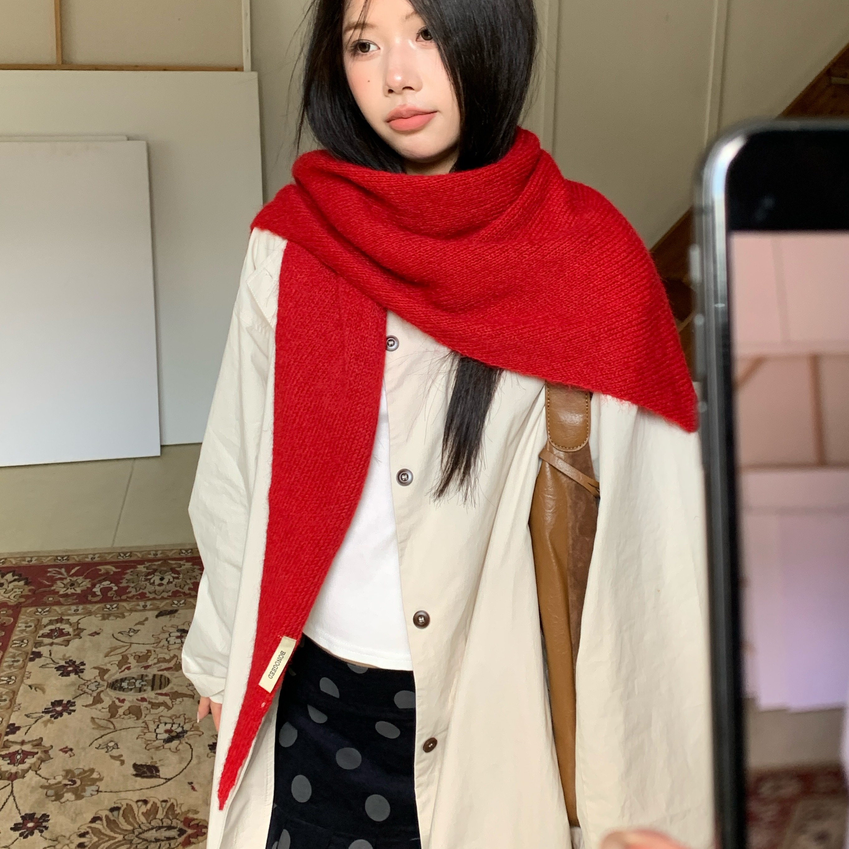 秋凛暖搭！陈奶奶针织毛线披肩