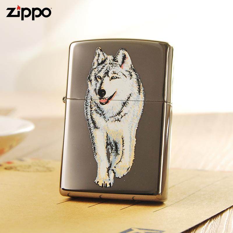 原装正品zippo打火机黑冰狼769之宝防风煤油打火机创意礼品送礼物