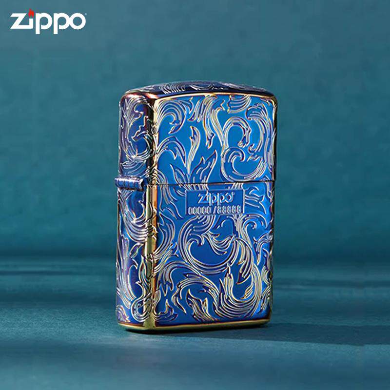 唐草熏金色送礼物打火机zippo