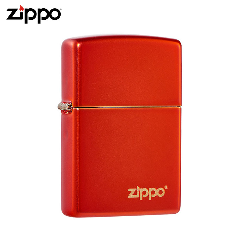 原装正品zippo打火机红哑光喷涂49475防风煤油打火机zppo定制送礼