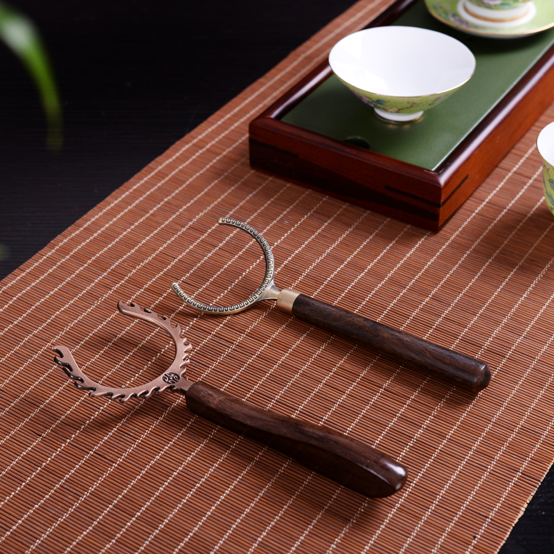 黑檀功夫茶道零配 手工实木杯叉锌合金茶叉茶托杯托 茶具茶盘配件|msdalam kategori pinggan mangkuk, set teh, Majlis teh/dengan sifar - dari Buy2taobao.com untuk memberikan perkhidmatan ejen Taobao profesional membeli