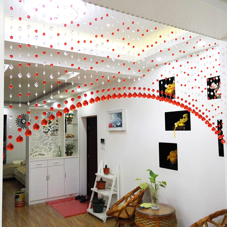 水晶珠帘隔断客厅玄关装饰帘