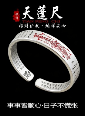 「道系」道家饰品天蓬尺手镯男复古手环护身招财本命年公明讳悟道
