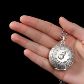 项链男女配饰 嘎乌盒藏东西 99纯银空心吊坠可打开装 东西复古个性