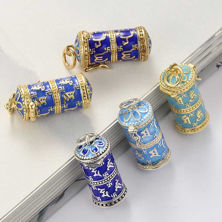 可打开瓶子项链男楞严咒吊坠