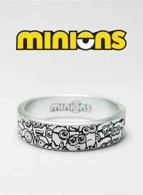 动漫小黄人大眼萌卡通神纯银戒指