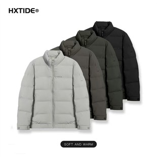 HX狐轩男装秋冬新品轻薄立领羽绒服潮流时尚休闲短款外套90白鸭绒
