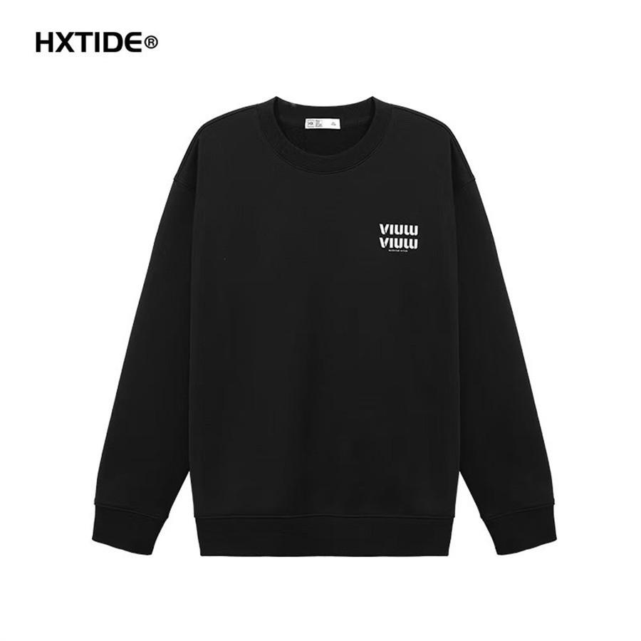 HX狐轩男装卫衣秋季新款韩版时尚圆领涂鸦宽松时尚休闲冬装外套潮