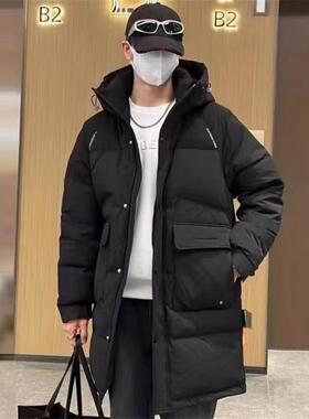 HX狐轩男装短款连帽羽绒服秋冬新品时尚潮流休闲保暖90白鸭绒外套
