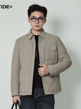 HX狐轩男装秋冬新品短款连帽羽绒服韩版时尚休闲保暖90白鸭绒外套