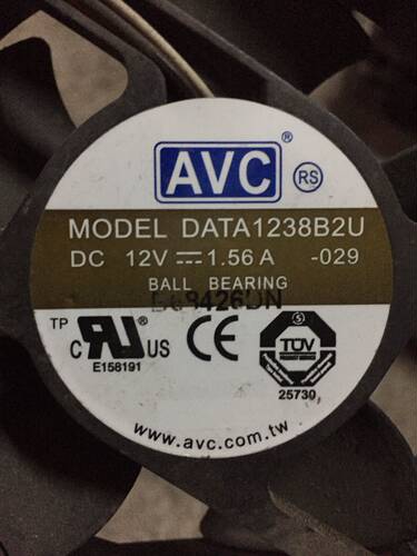 AVC 12038 DATA1238B2U 12V 1.56A 12CM/厘米 大风量 服务器风扇