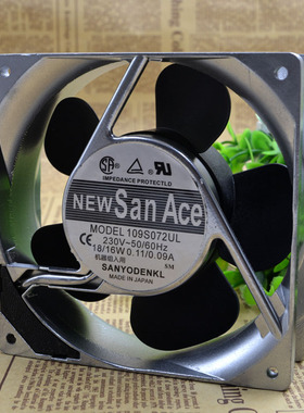 109S072UL 原装日本山洋 12CM 220V 18/16W 120*38MM铝框交流风扇