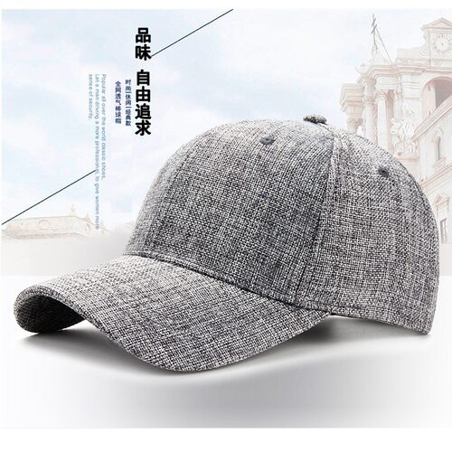 亚麻帽子男士鸭舌帽大头围
