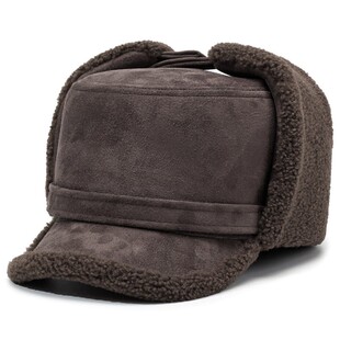 老人冬天帽子男士鹿皮绒雷锋帽中老年爸爸爷爷保暖防风寒东北冒子