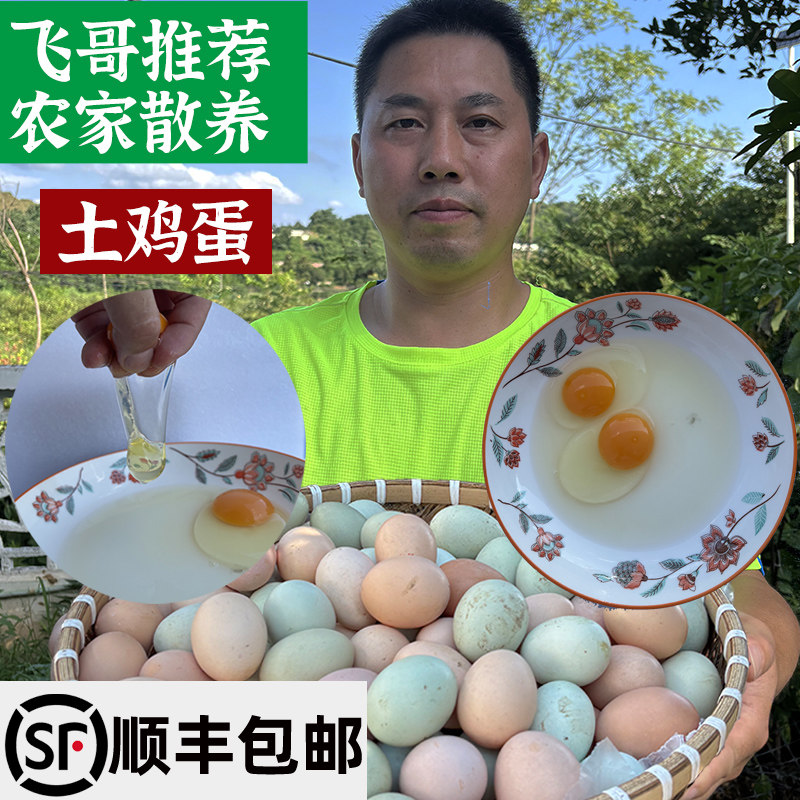 湖南农家散养新鲜土鸡蛋无添加草鸡蛋笨鸡蛋散养谷物蛋母婴无抗