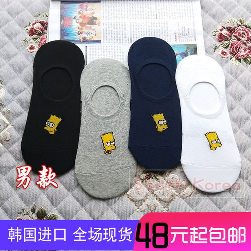 卡通韩国进口辛普森ins风袜子